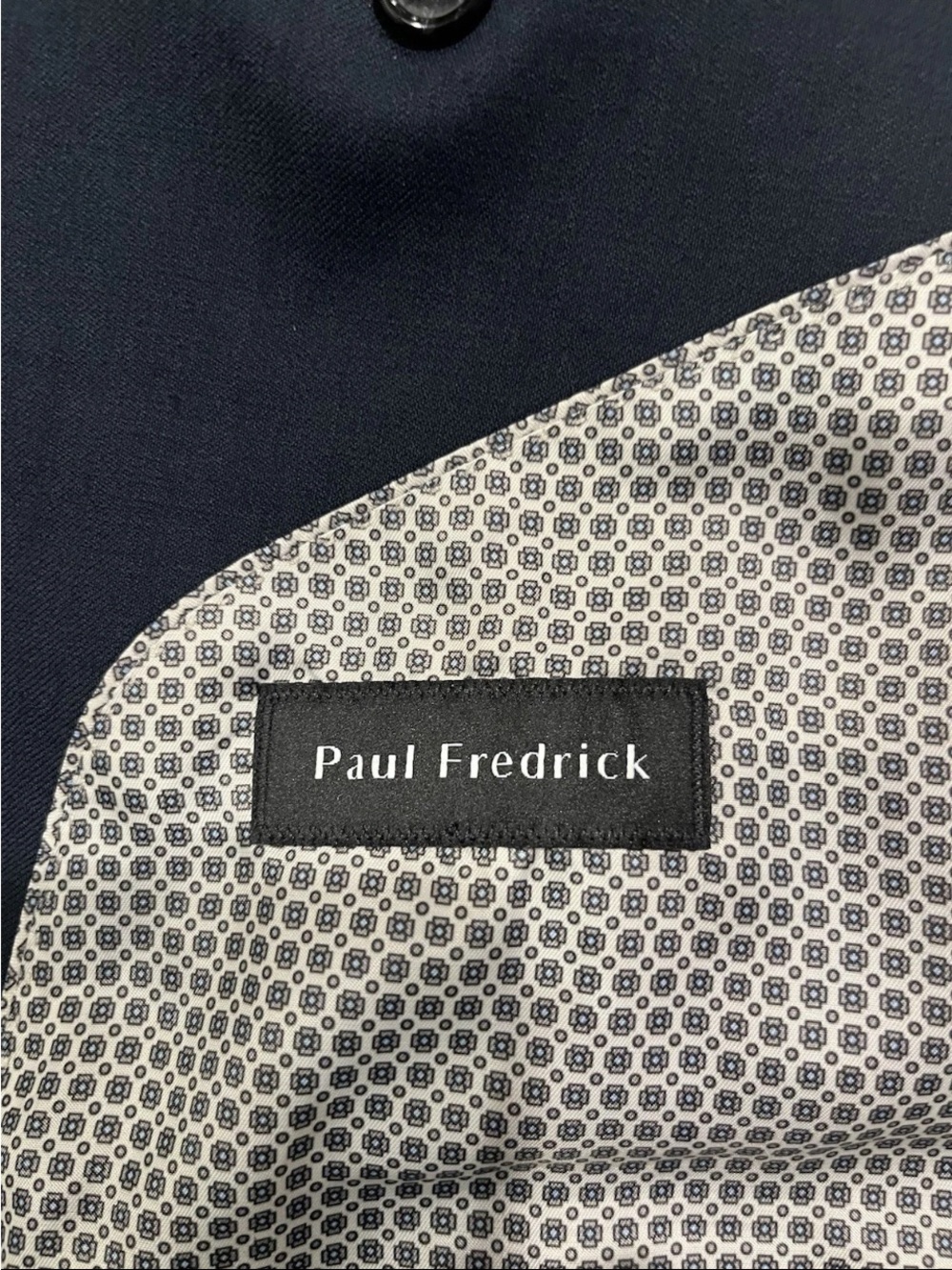 PAUL FREDRICK Navy Blue Blazer-100% Wool-Size 50R-Excellent Condition MSRP $295+ - Picture 4 of 7